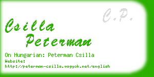 csilla peterman business card